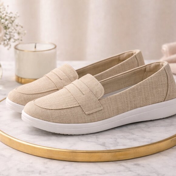 Clarks Beige Slip-On Shoes – Size 8.5 - Picture 3 of 5